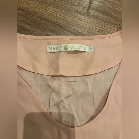 Marie Oliver silk fringe top XS Pink - Picture 3 of 4